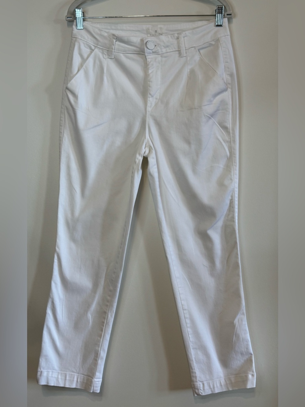 Caslon Women’s White Cotton Chino Pants Size 10